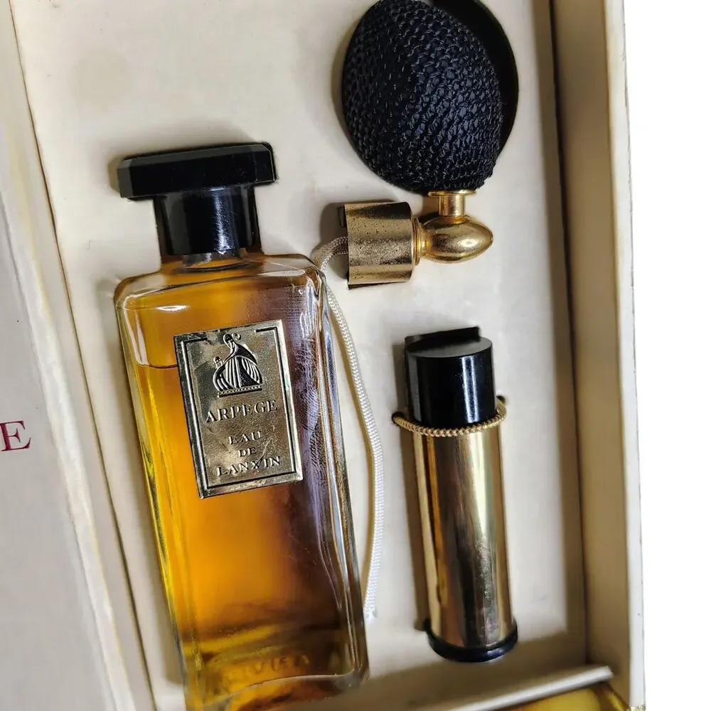 60s Arpege Lanvin 2oz Eau De Lanvin  Atomizer Miniature Pump Box Set Dead Stock